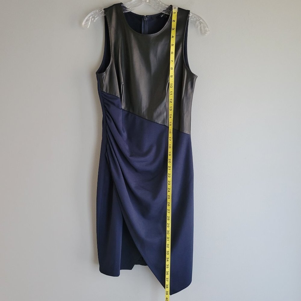 Jay Godfrey Faux Leather Wrap Dress Size 4 - Picture 5 of 8